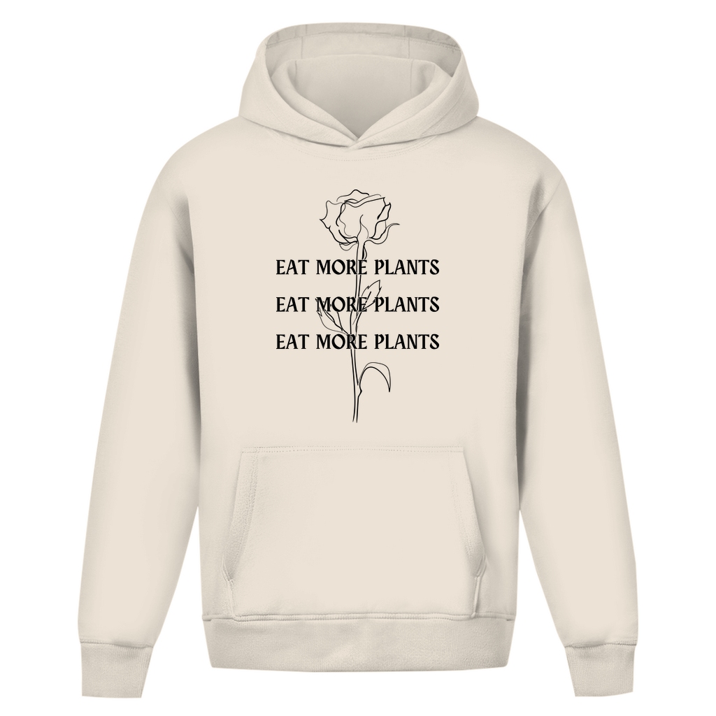 Mangez plus de plantes - Sweat à capuche surdimensionné (unisexe)