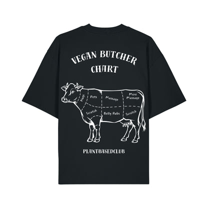 Vegan Butcher Chart - Oversized T-Shirt