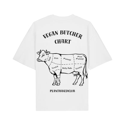 Vegan Butcher Chart - Oversized T-Shirt