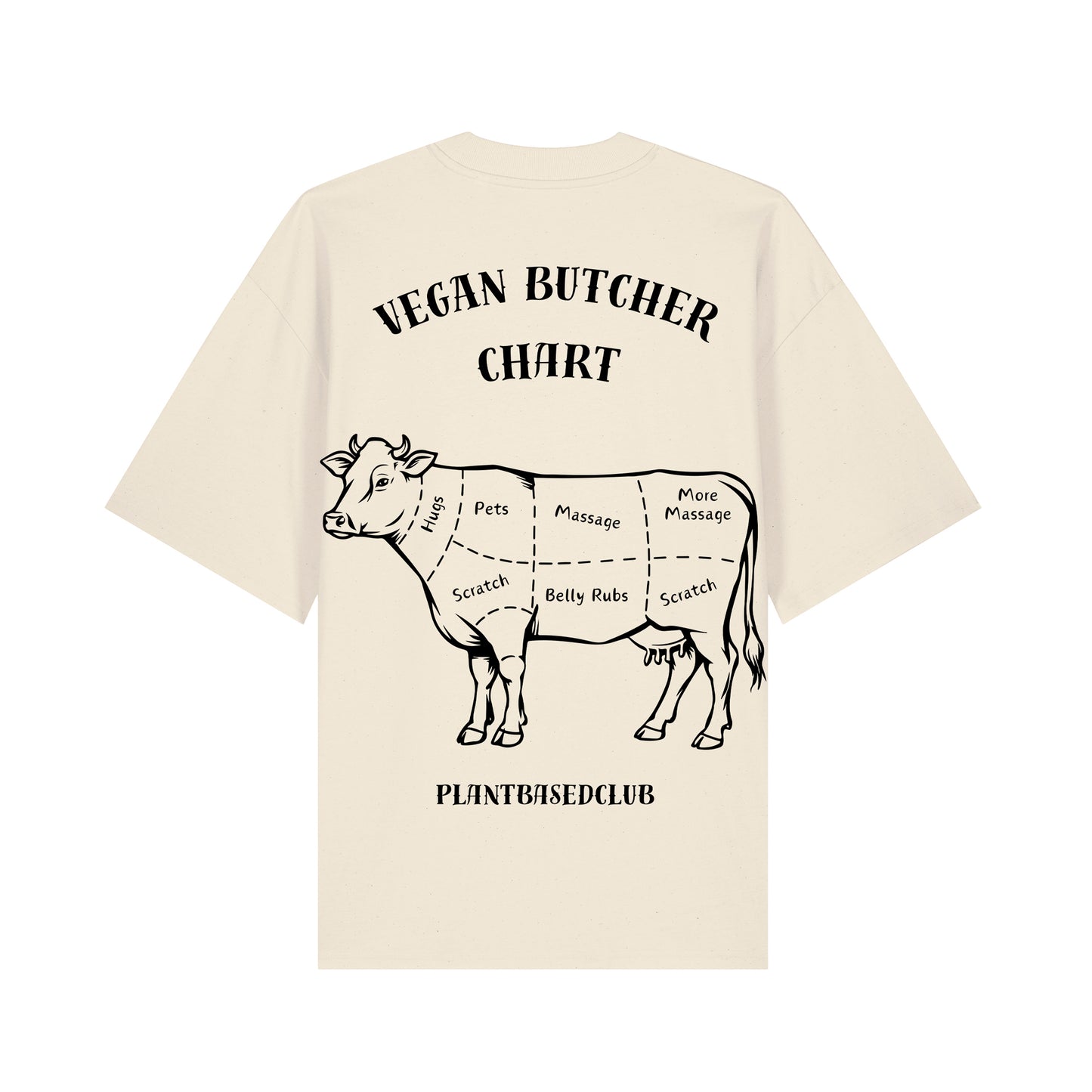 Vegan Butcher Chart - Oversized T-Shirt