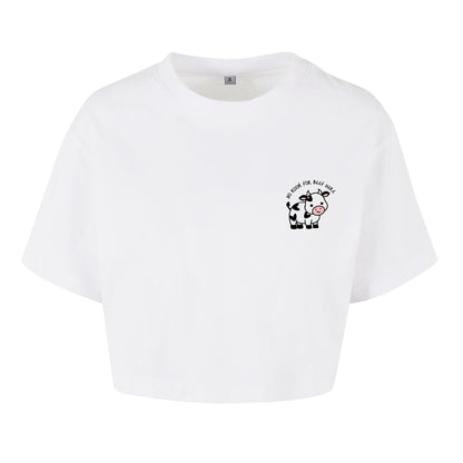 No Room For Beef Here - Oversized Crop Top