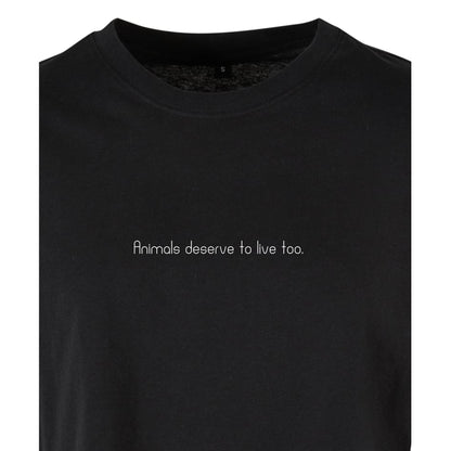 Animals deserve to live too - Oversized Crop Top