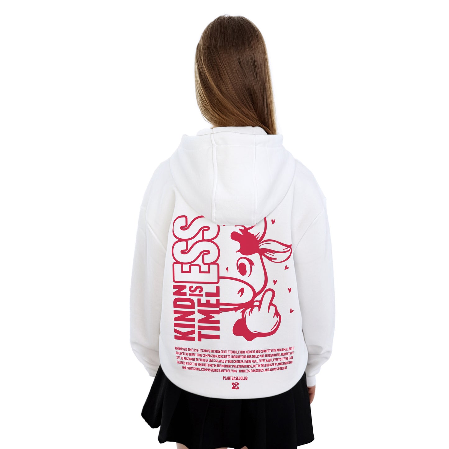 Oversize hoodie without drawstring Kindness is Timeless 3