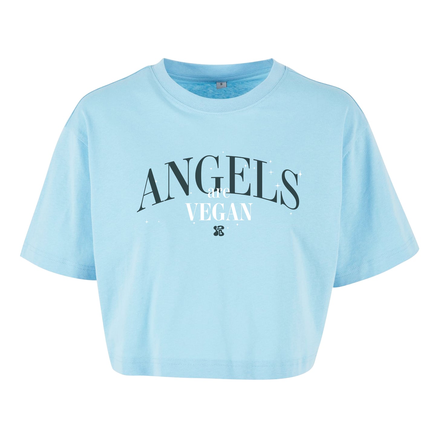 Women's Oversize Crop Top Angels are Vegan 1