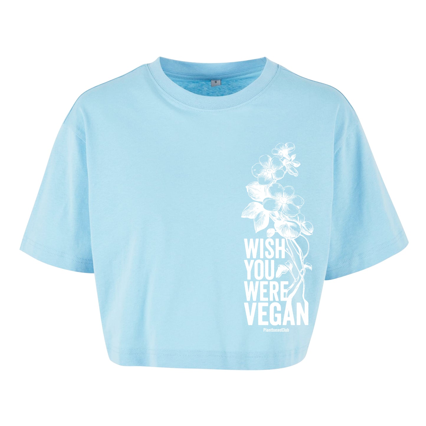 Wish you were Vegan - Oversized Crop Top