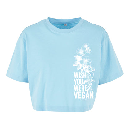 Wish you were Vegan - Oversized Crop Top