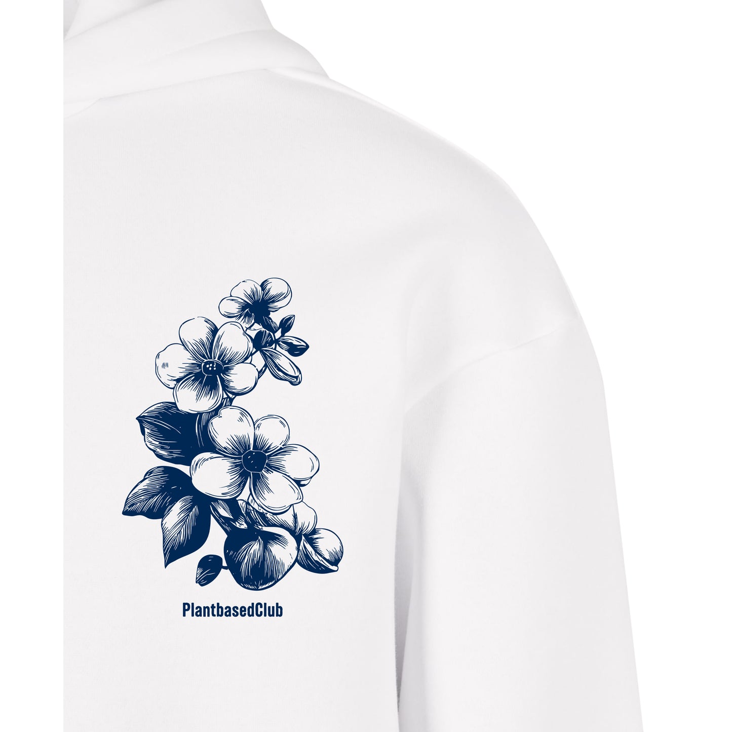 Oversize hoodie without drawstring Wish you were Vegan 3