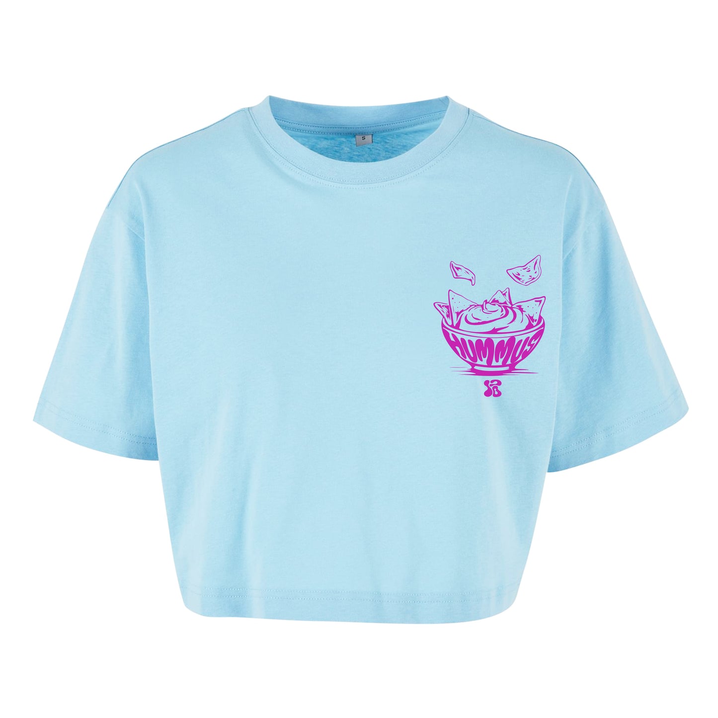 Women's Oversized Crop Top Spread Hummus Not Hate 3