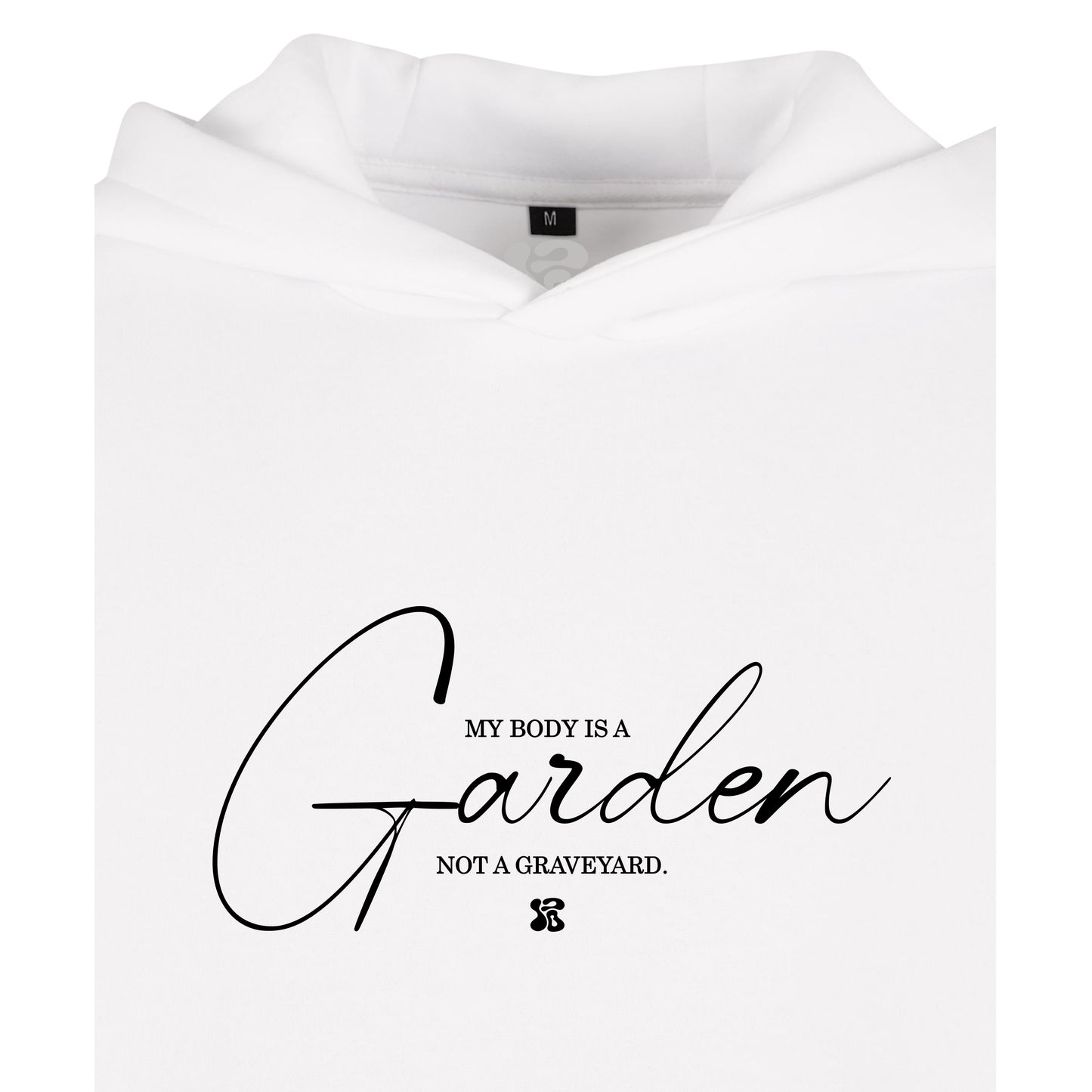 Oversize hoodie without drawstring My Body is a Garden 3