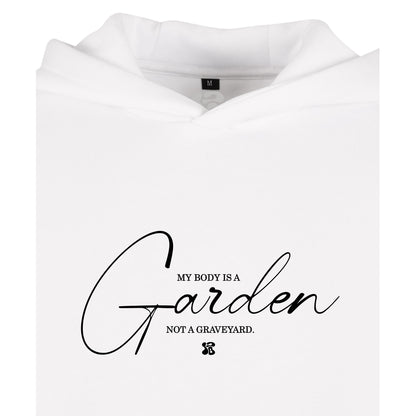 Oversize hoodie without drawstring My Body is a Garden 3
