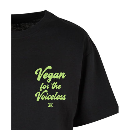Women's Oversize Crop Top Vegan for the Voiceless 3