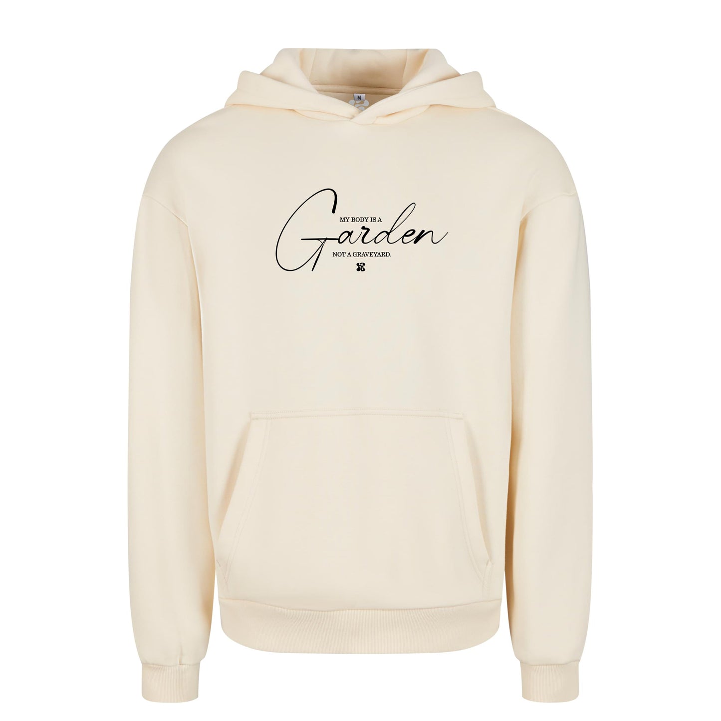 Oversize hoodie without drawstring My Body is a Garden 3