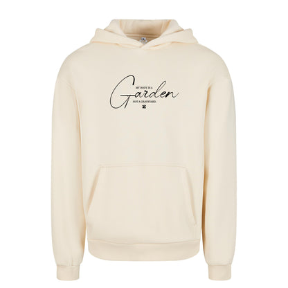 Oversize hoodie without drawstring My Body is a Garden 3