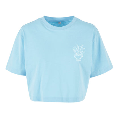 Eat Plants & Bloom - Oversized Crop Top