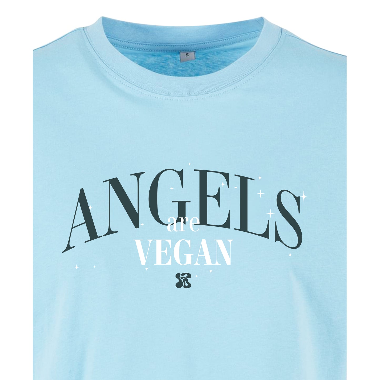 Women's Oversize Crop Top Angels are Vegan 1