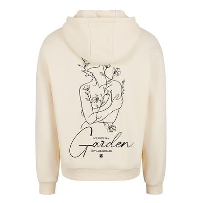 Oversize hoodie without drawstring My Body is a Garden 3
