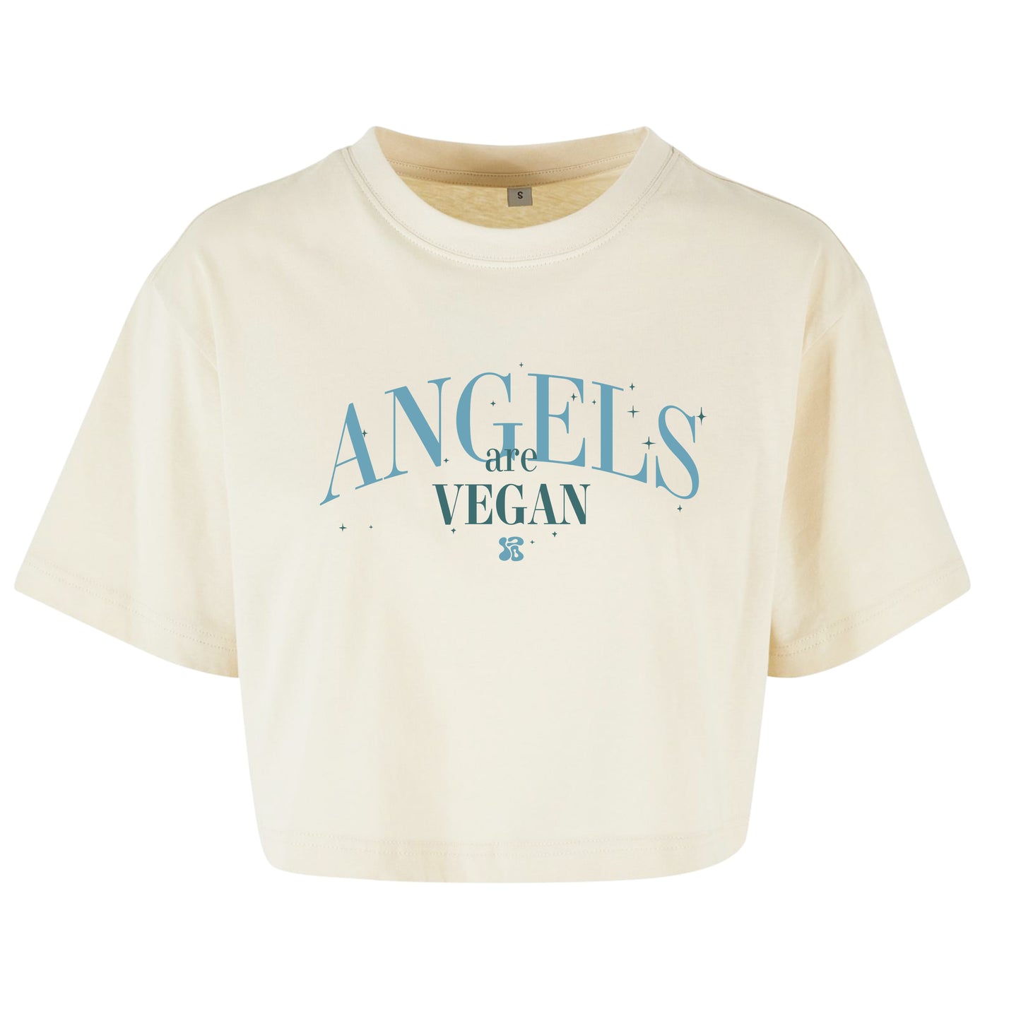 Women's Oversize Crop Top Angels are Vegan 1