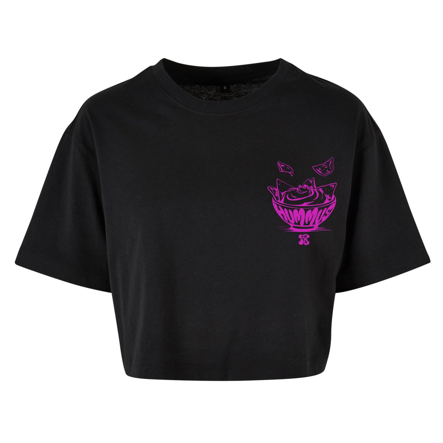 Women's Oversized Crop Top Spread Hummus Not Hate 3