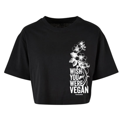 Wish you were Vegan - Oversized Crop Top