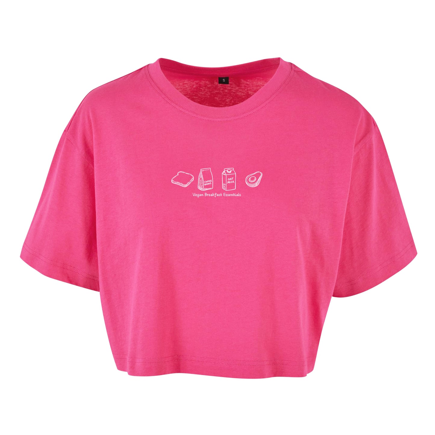Vegan Breakfast Essentials - Oversized Crop Top