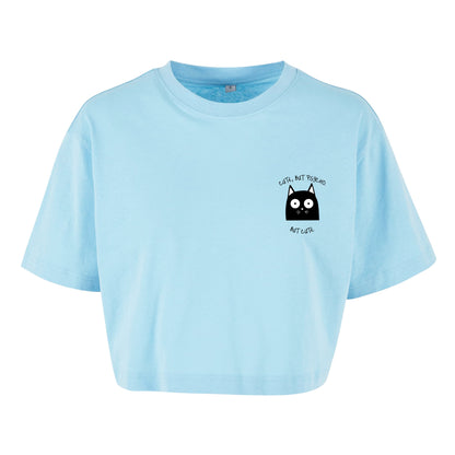 Cute, But Psycho. But Cute. - Oversized Crop Top