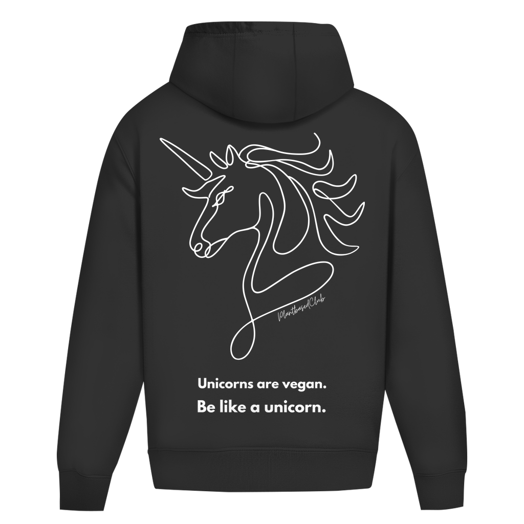 Les licornes sont végétaliennes - Sweat à capuche surdimensionné (unisexe)