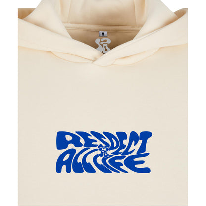 Oversize hoodie without drawstring Respect all life 3