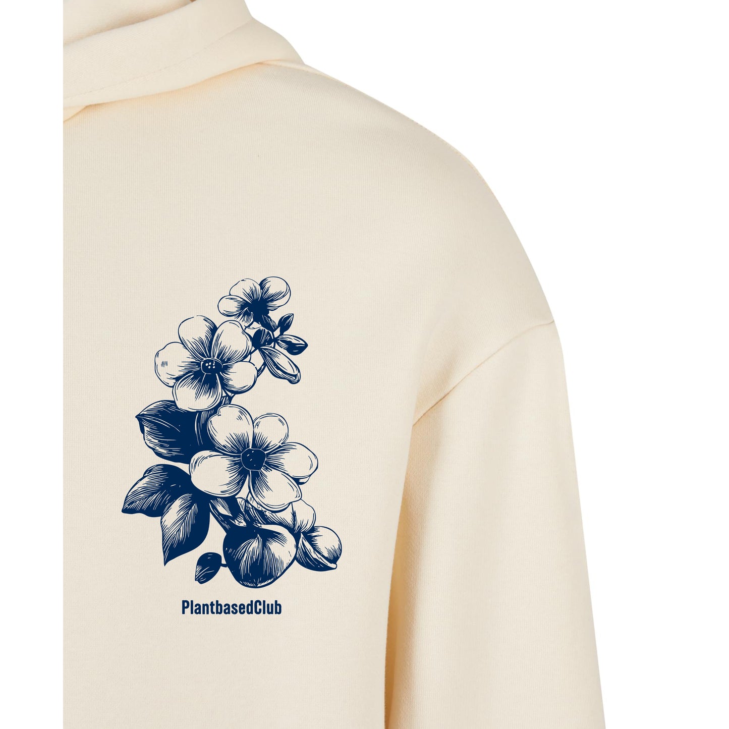 Oversize hoodie without drawstring Wish you were Vegan 3