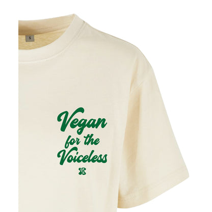 Women's Oversize Crop Top Vegan for the Voiceless 3