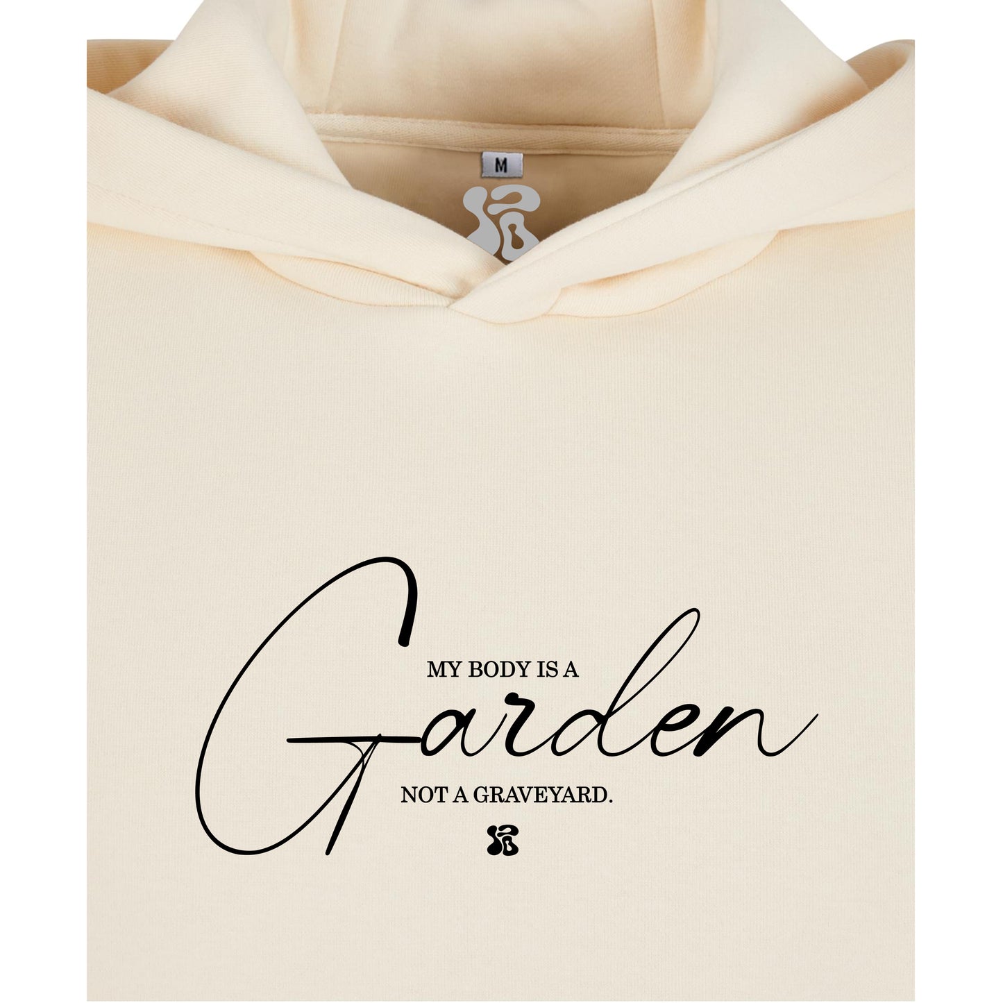 Oversize hoodie without drawstring My Body is a Garden 3