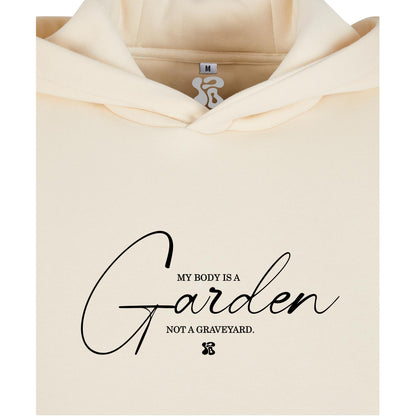 Oversize hoodie without drawstring My Body is a Garden 3