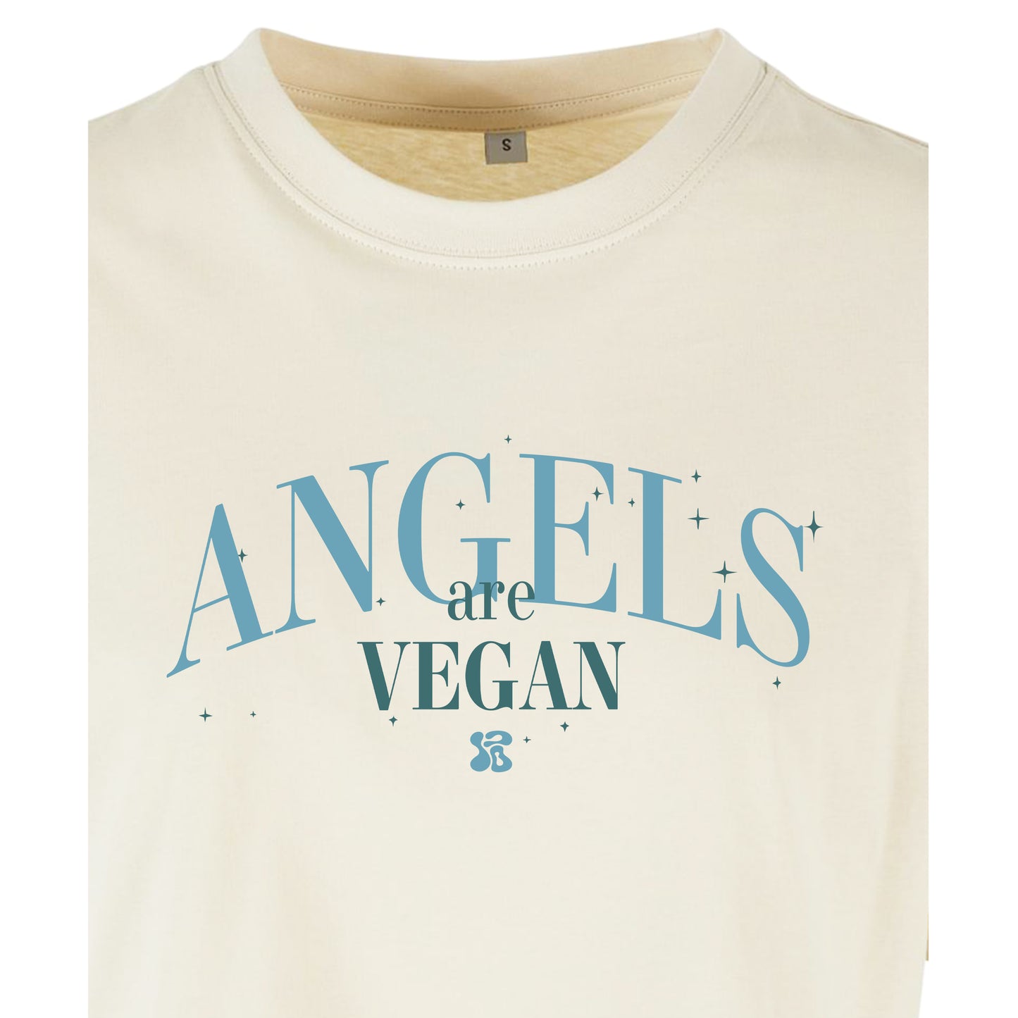 Women's Oversize Crop Top Angels are Vegan 1