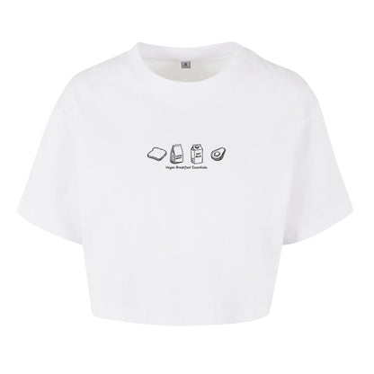 Vegan Breakfast Essentials - Oversized Crop Top