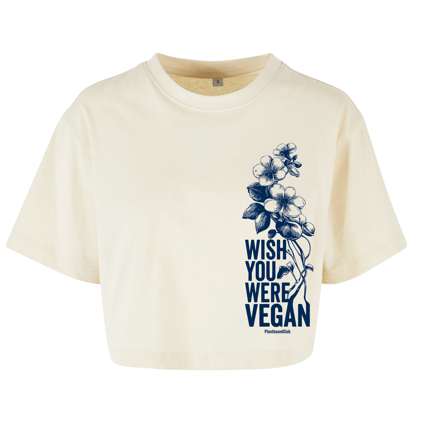 Wish you were Vegan - Oversized Crop Top