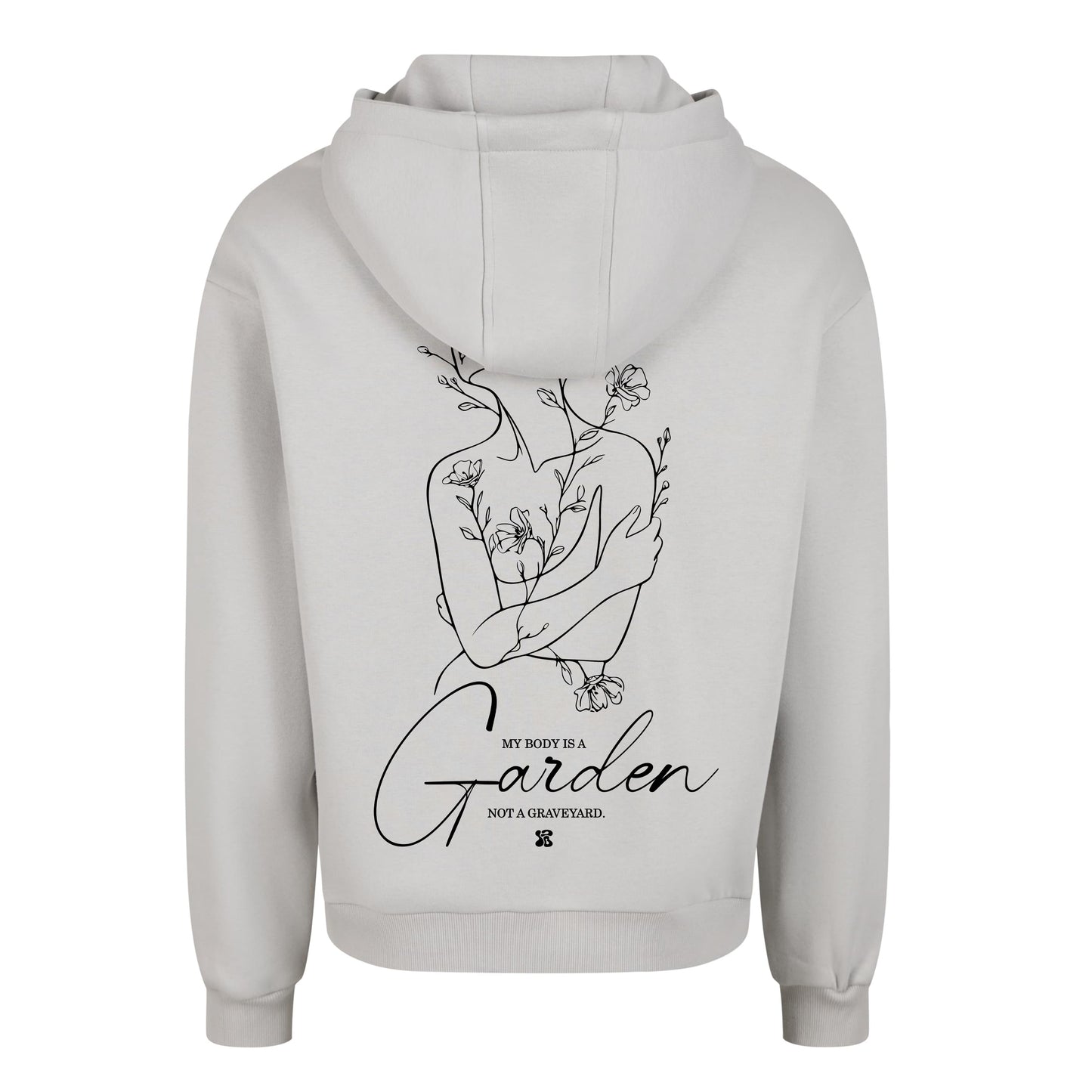 Oversize hoodie without drawstring My Body is a Garden 3