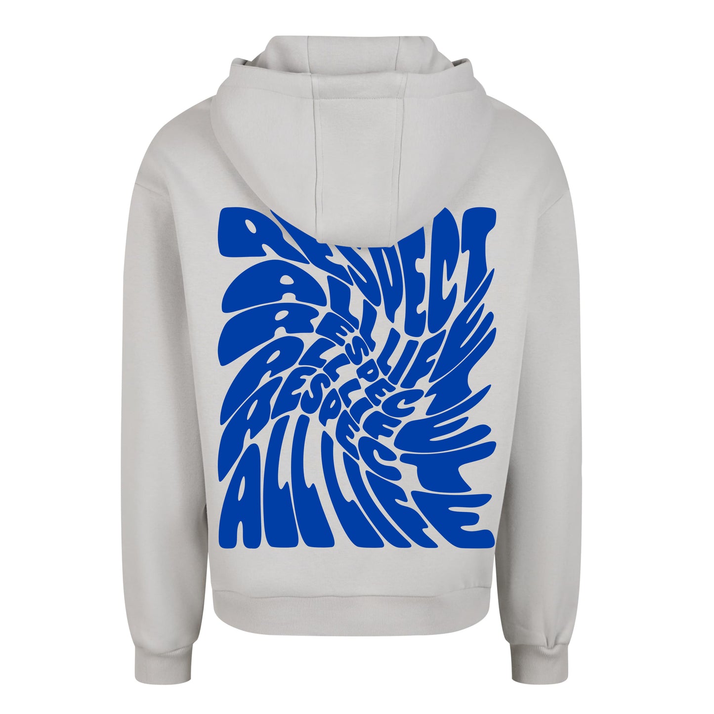 Oversize hoodie without drawstring Respect all life 3