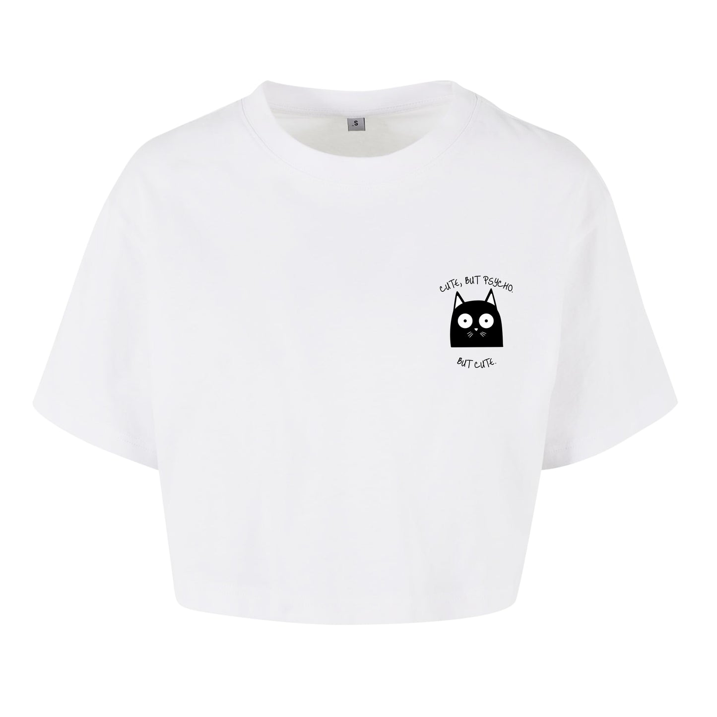 Cute, But Psycho. But Cute. - Oversized Crop Top