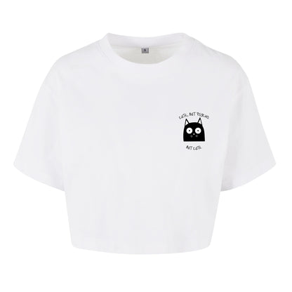 Cute, But Psycho. But Cute. - Oversized Crop Top