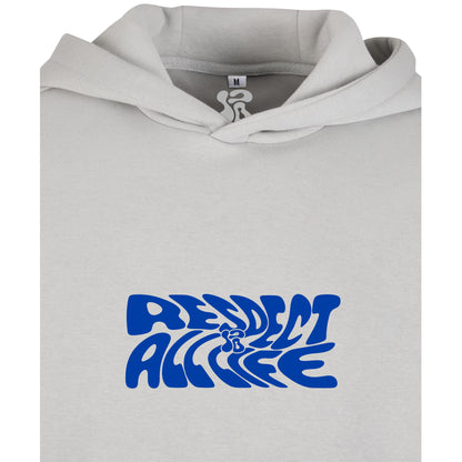 Oversize hoodie without drawstring Respect all life 3