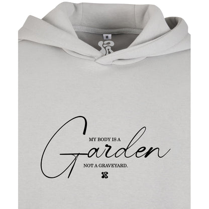 Oversize hoodie without drawstring My Body is a Garden 3