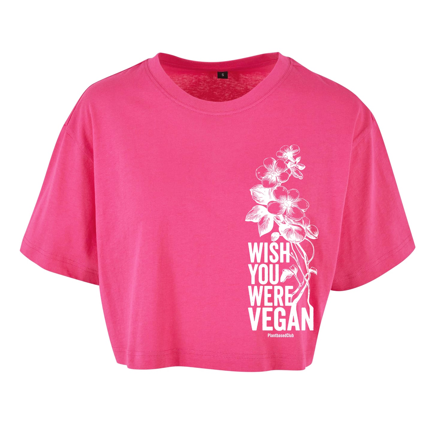 Wish you were Vegan - Oversized Crop Top