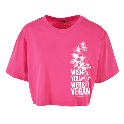 Wish you were Vegan - Oversized Crop Top