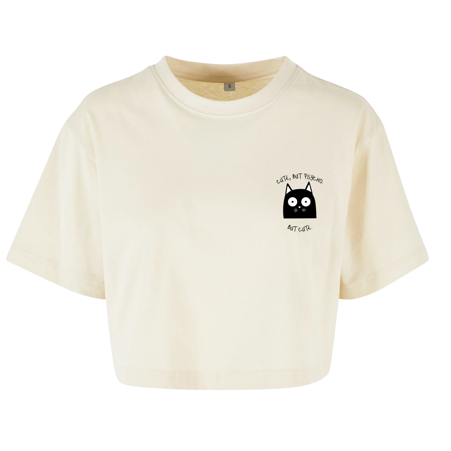 Cute, But Psycho. But Cute. - Oversized Crop Top