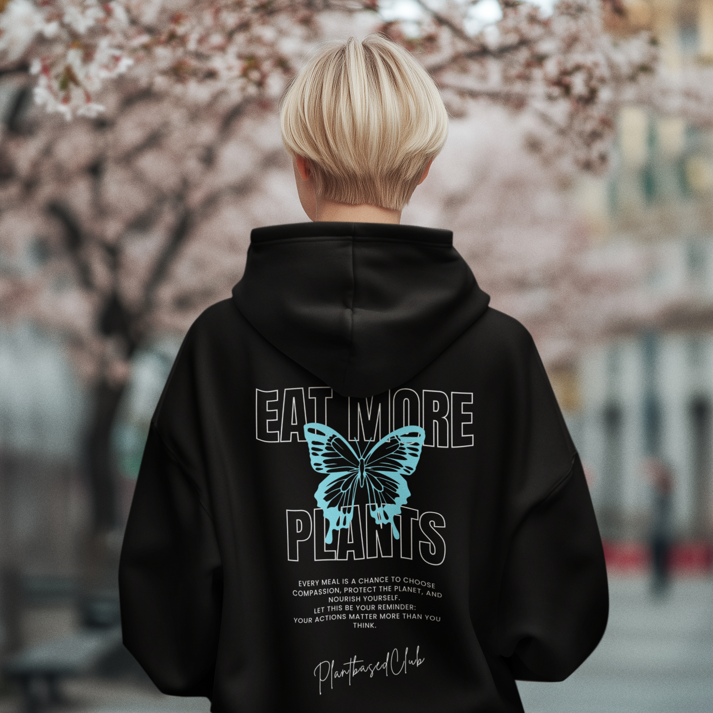 'Butterfly' Eat More Plants - Oversized Hoodie (Unisex)