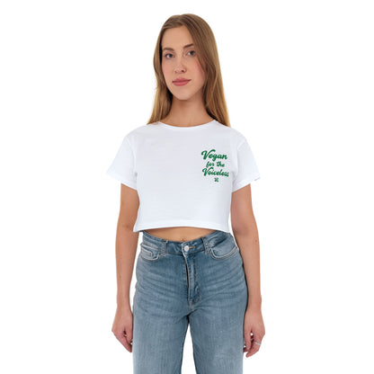 Women's Oversize Crop Top Vegan for the Voiceless 3
