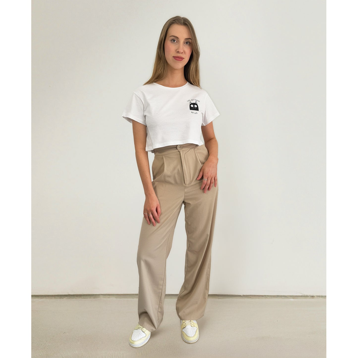Cute, But Psycho. But Cute. - Oversized Crop Top
