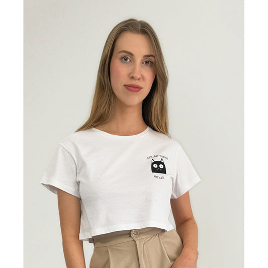 Cute, But Psycho. But Cute. - Oversized Crop Top