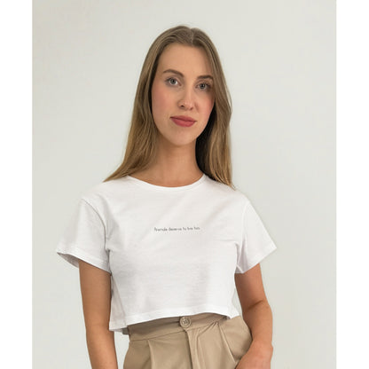 Animals deserve to live too - Oversized Crop Top