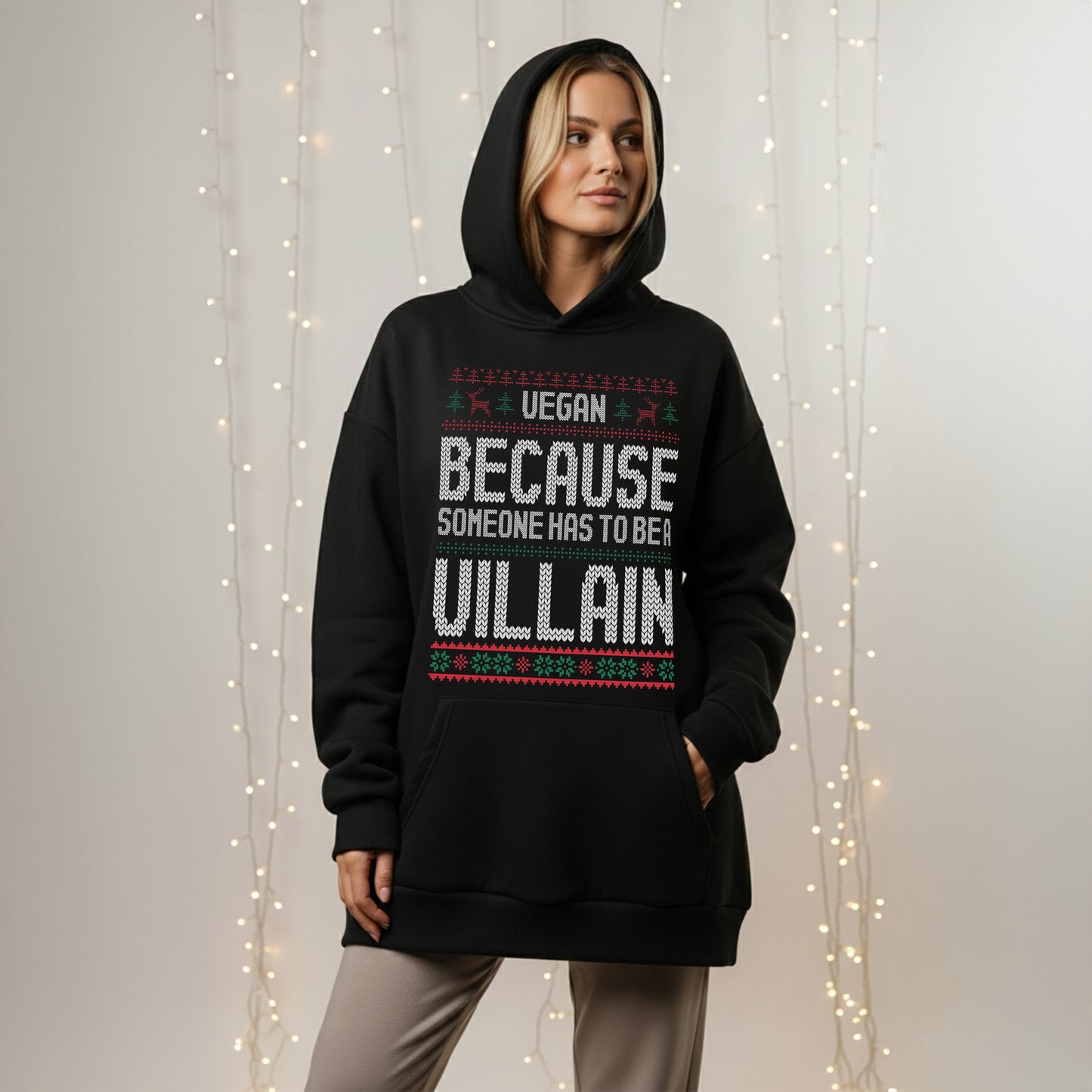 Vegan, Because Someone... - Oversized Hoodie