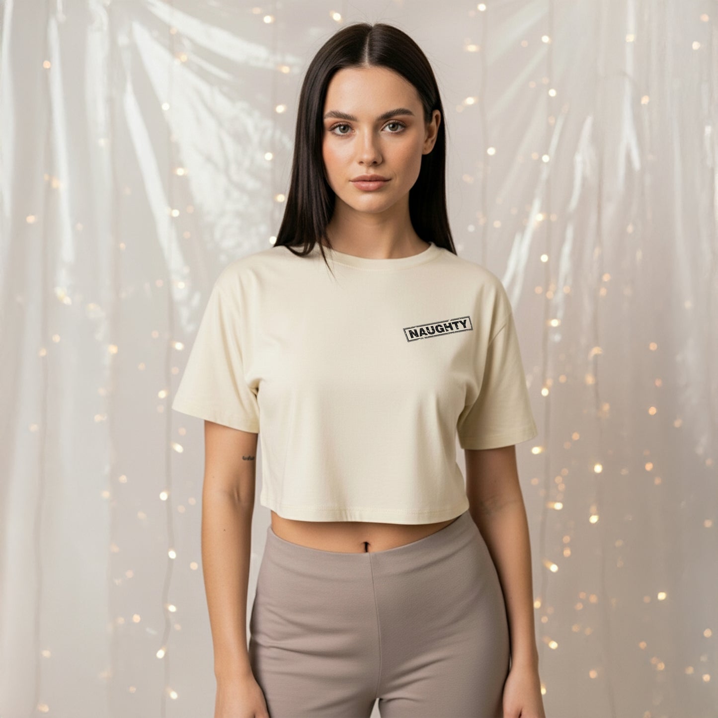 Naughty - Oversized Crop Top